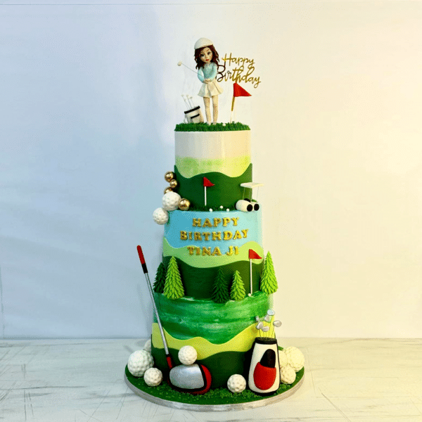0257 Grand Pro golfer Cake