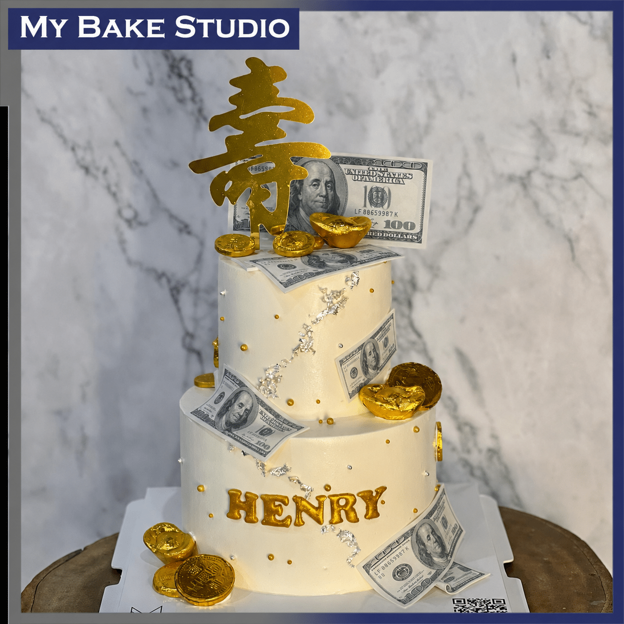 Two Tier Longevity Money Cake