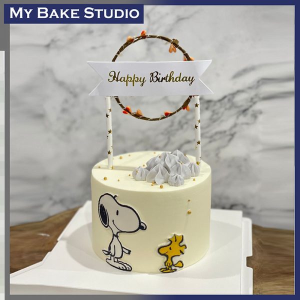 Snoopy and Bird Cake