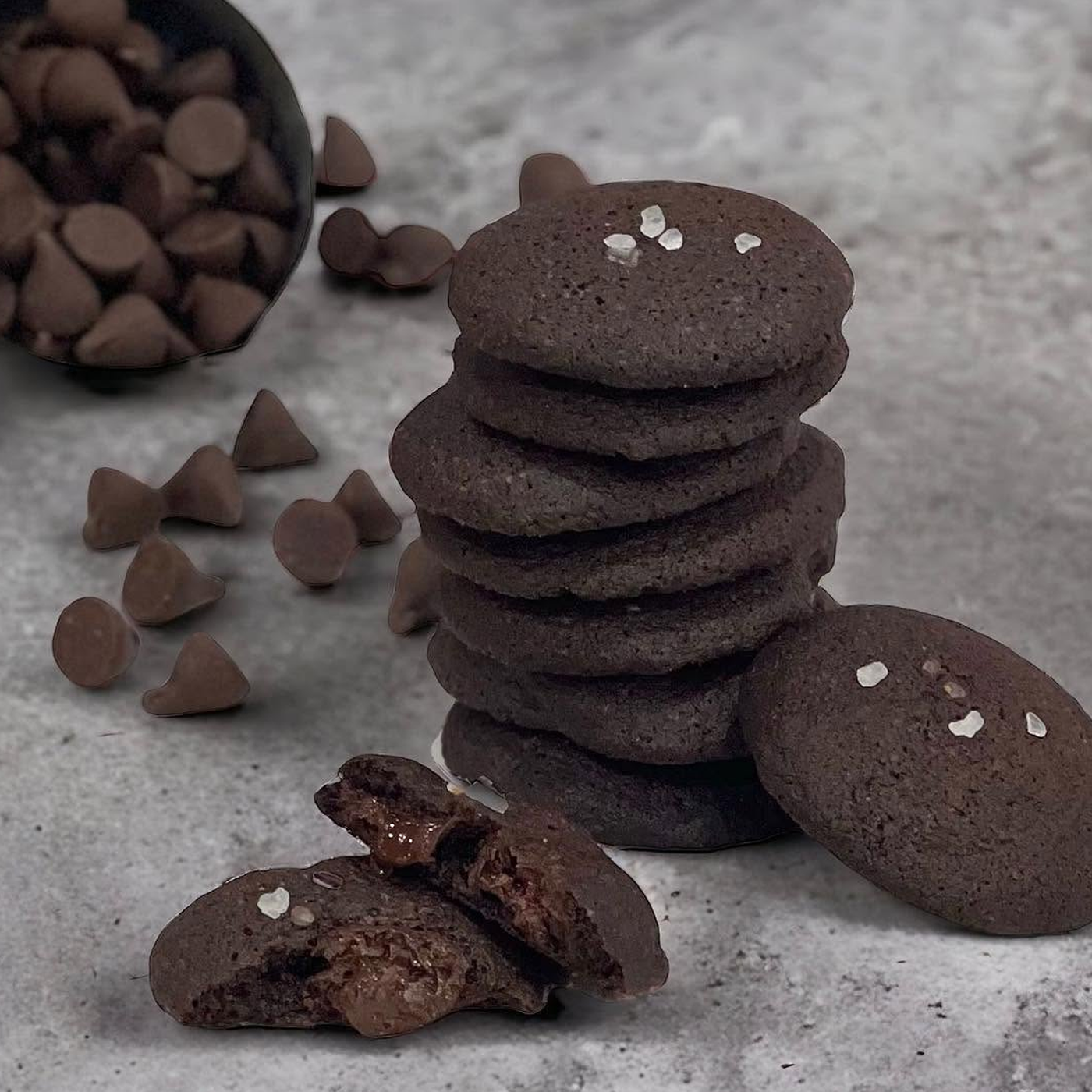 Sea Salt Double Chocolate Cookie