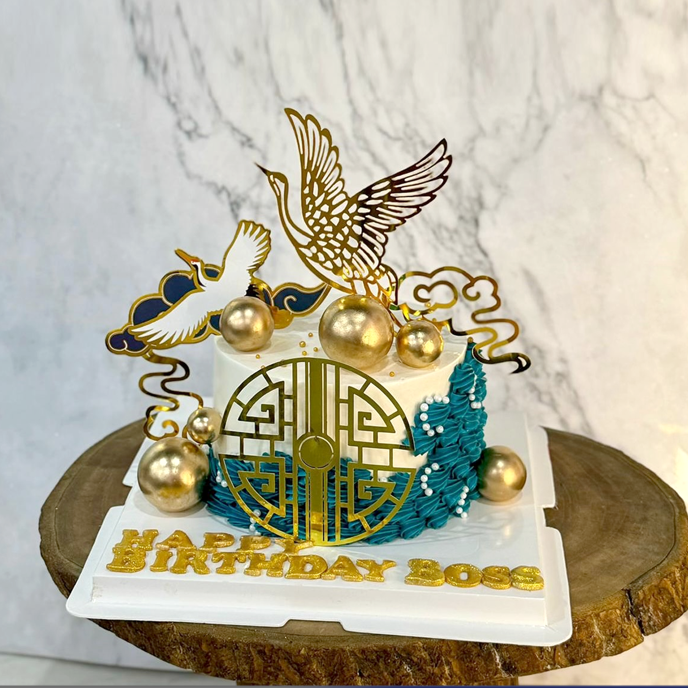 0212 Longevity Crane Cake