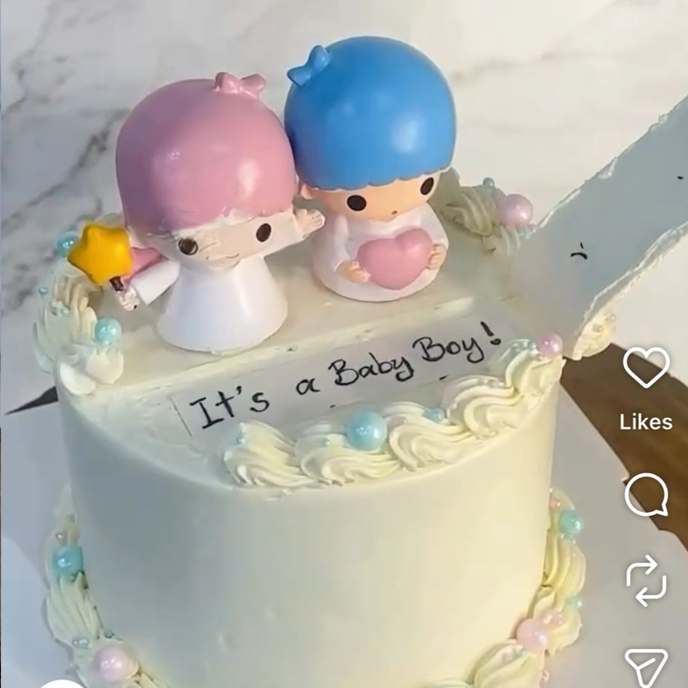 0165 Gender Reveal Cake 1