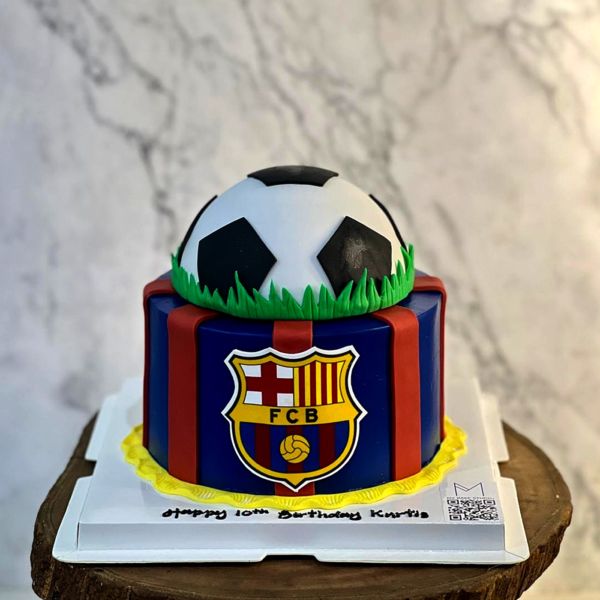 Barcelona Soccer Ball Cake