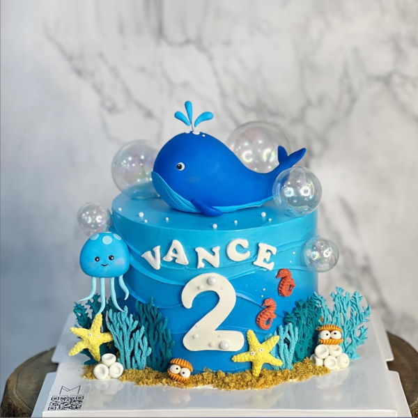 Blue Whale Cake
