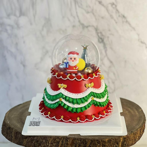 Christmas Santa Claus Globe cake