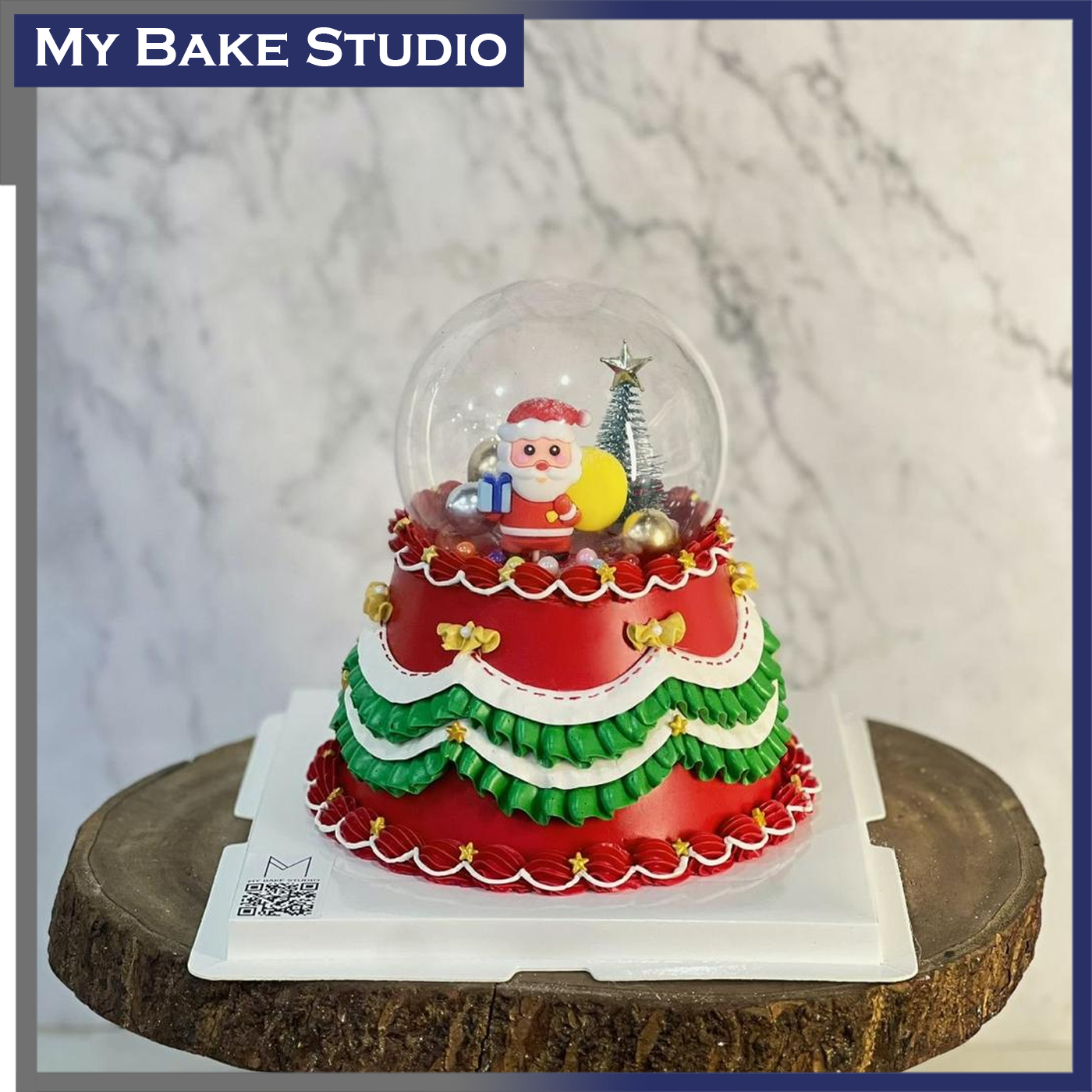 Christmas Santa Claus Globe cake