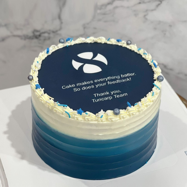 Round Corporate Edible Image Cake