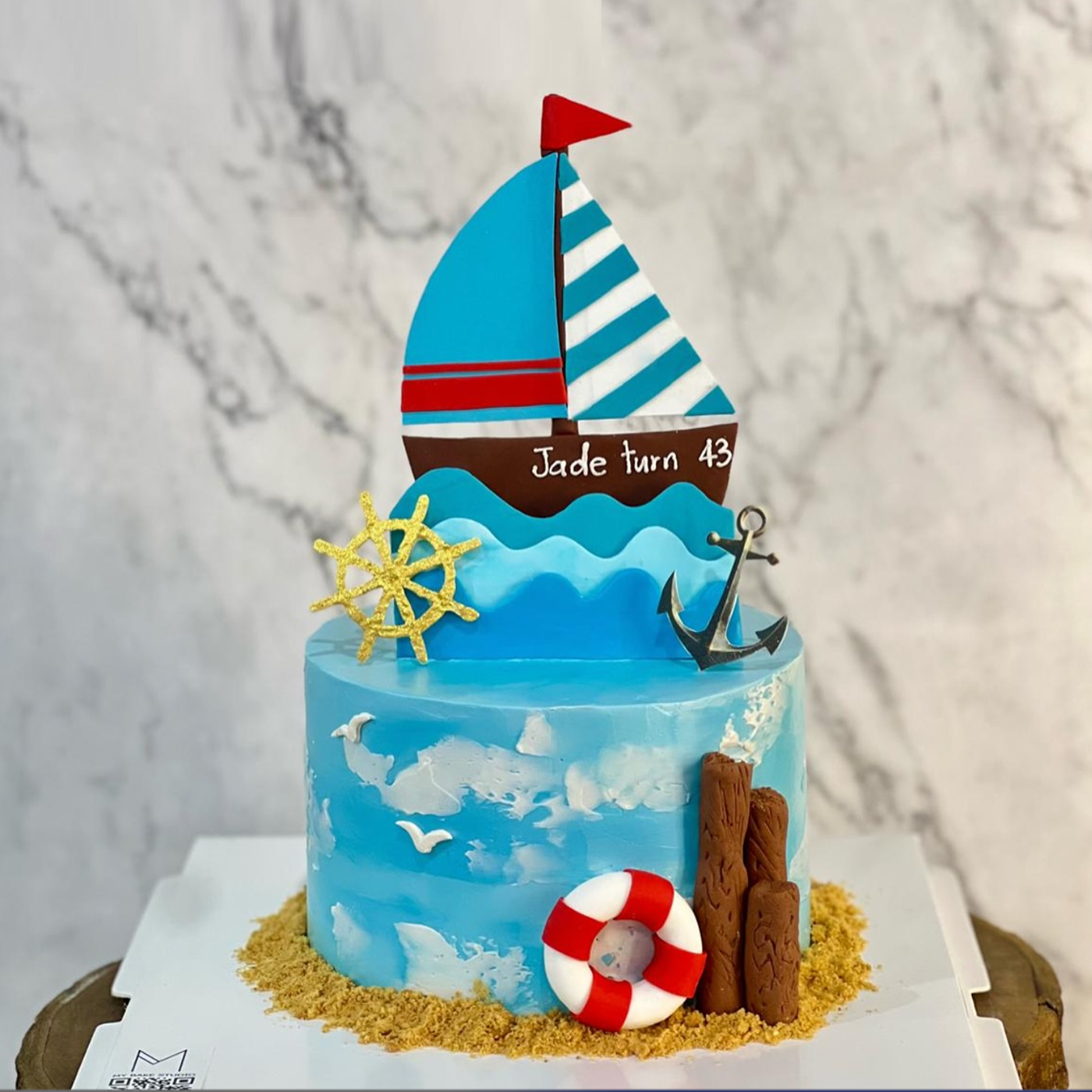 Captain Sailor Ship Cake