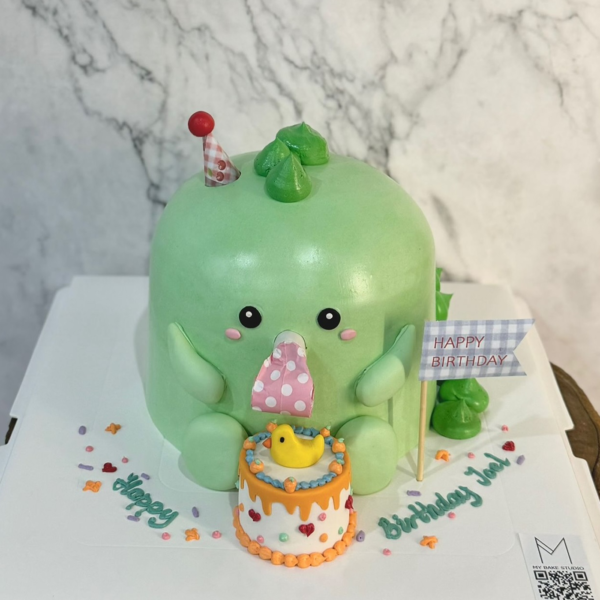 Party Blower Dino Cake