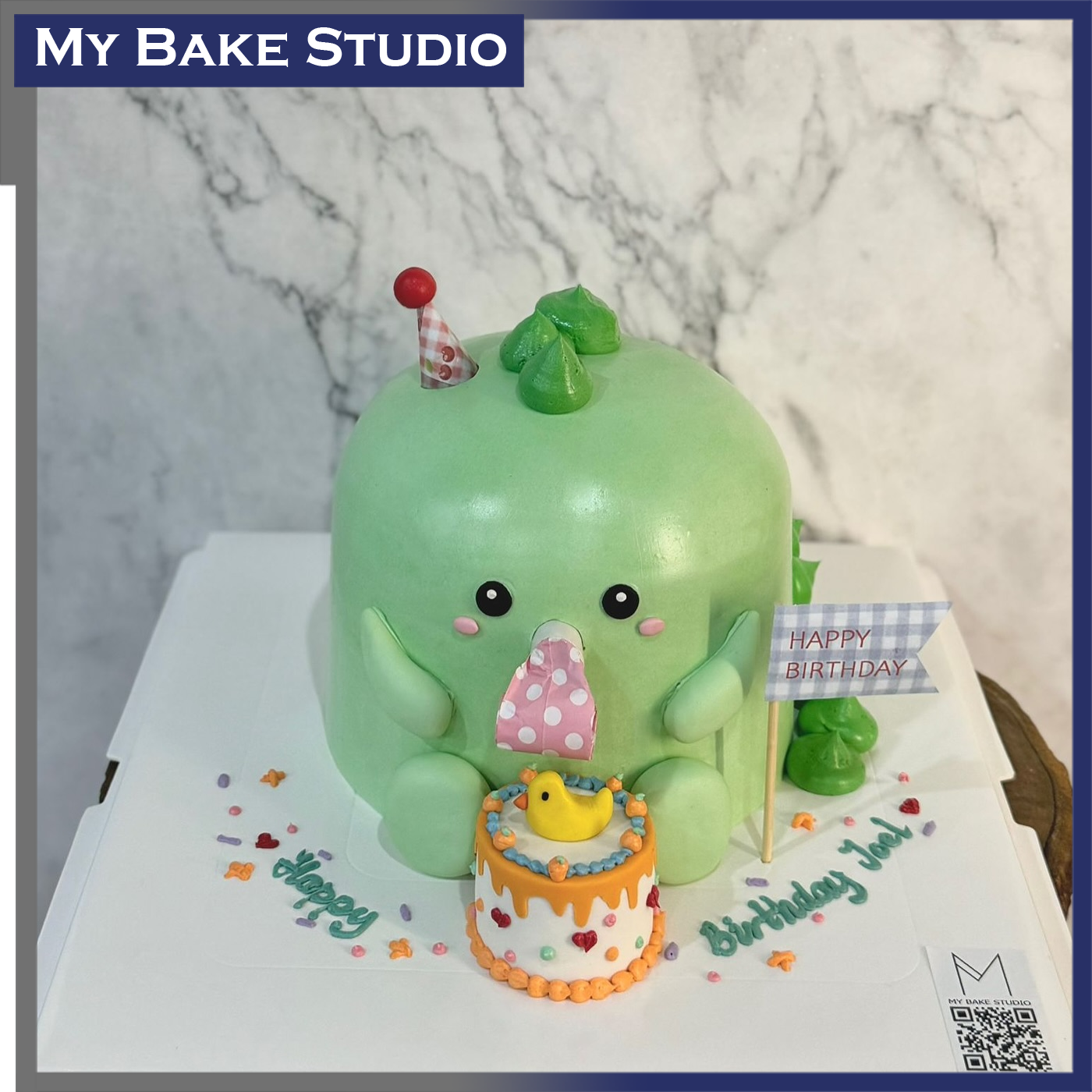 Party Blower Dino Cake