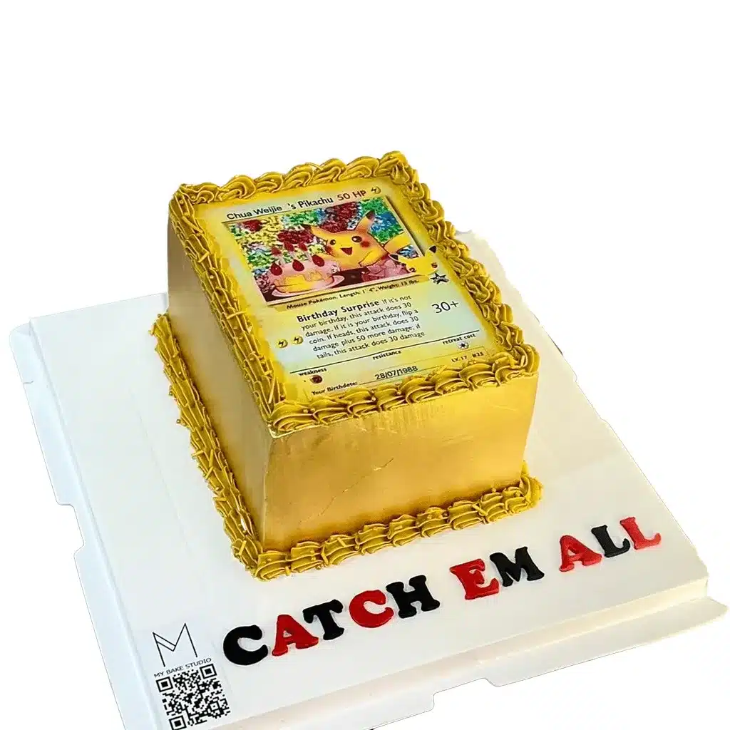 Pokemon gold card cake