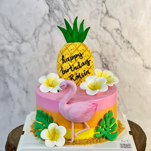 Pineapple Flamingo Cake
