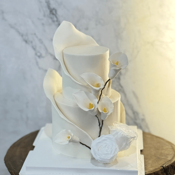 0260 Minimalist Floral Cake