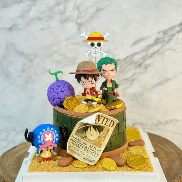 0282 One Piece Pirate Land Cake